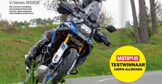 Suzuki V-Strom 1050DE winnaar multitest 100pk Allroads door Motoplus