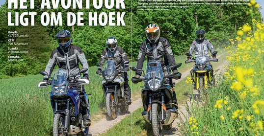 Vergelijkingstest middenklasse-adventures met V-Strom 800DE door Motoplus